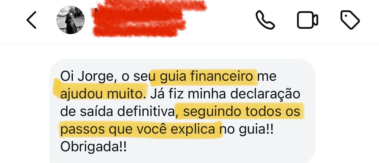 Relato de regularização de saída definitiva